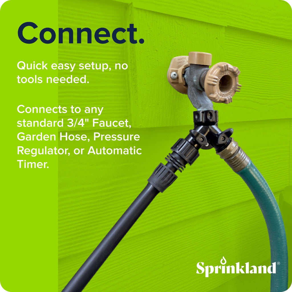 1/2" Drip Tube Adapter | 3/4" Faucet or Garden Hose | .600 ID x .700 OD | 3-Pack | Made in USA