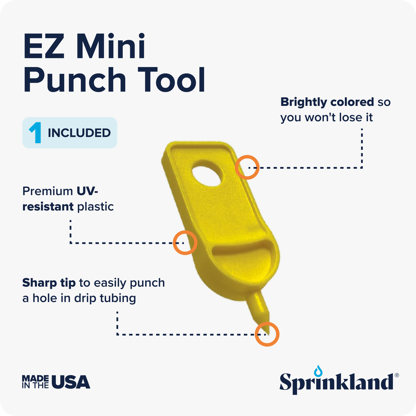 1/4" Dripline Emitter Tubing | 100 Ft Roll | Built-In Emitters Every 6 Inches | Includes Punch Tool & 1/4" Connector Fittings | 1/2 GPH Emitters