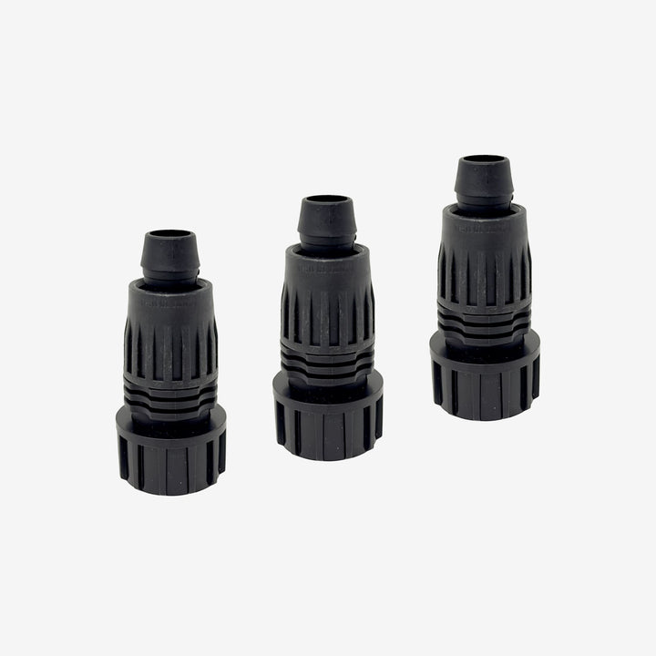 1/2" Drip Tube Adapter | 3/4" Faucet or Garden Hose | .600 ID x .700 OD | 3-Pack | Made in USA