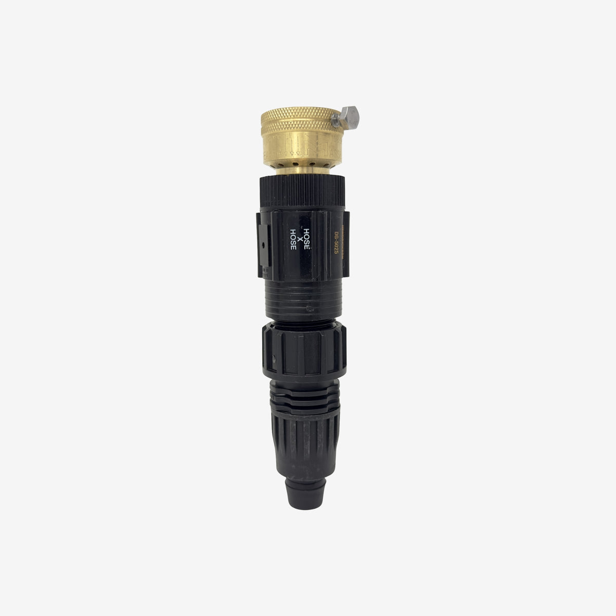 Black and brass faucet connection. kit with pressure regulator.  