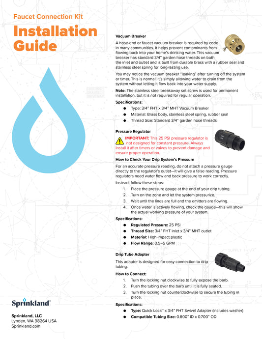Faucet Connection Kit