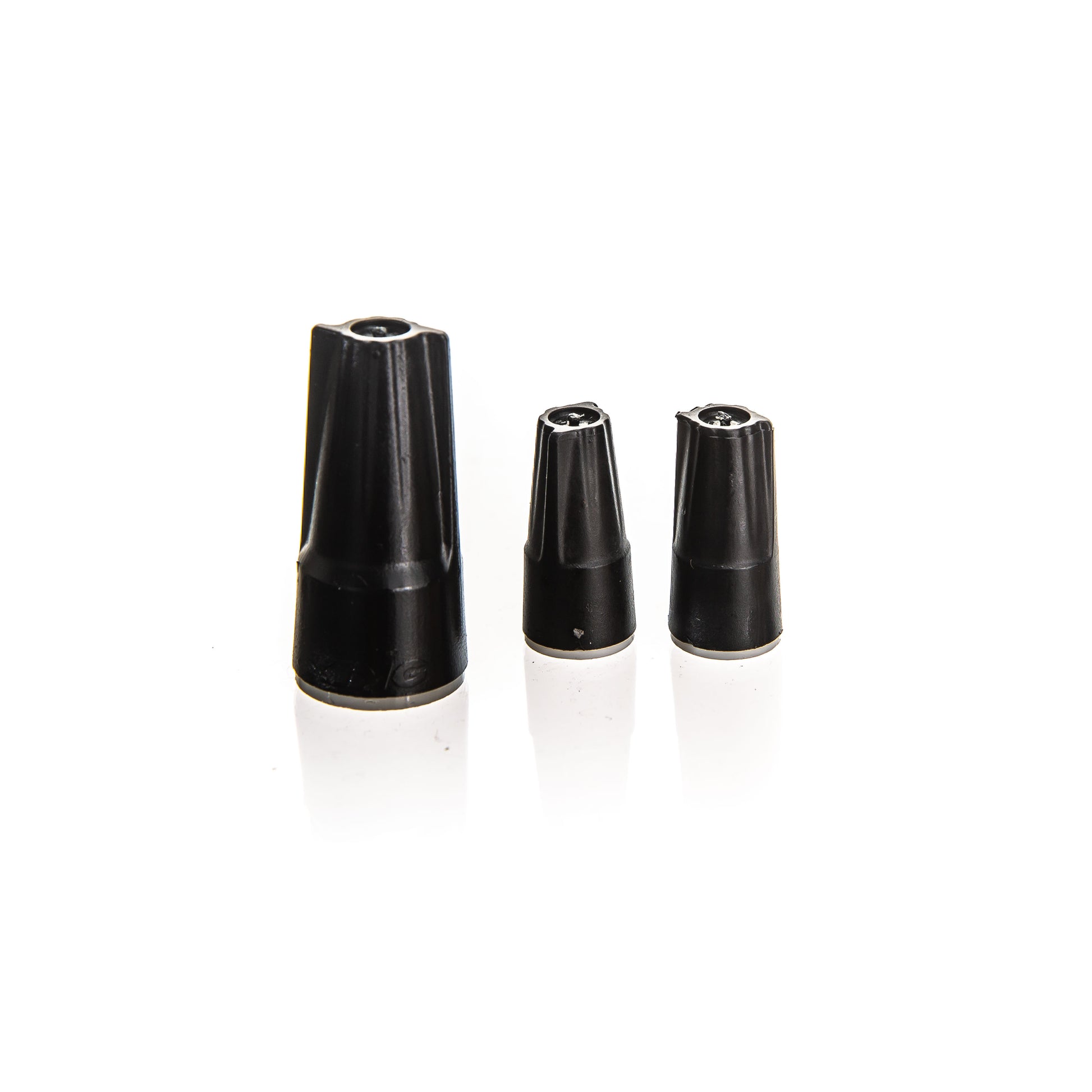 A view of the wire nuts included with the 2-zone Sprinkland preassembled sprinkler manifold with Weathermatic SB threaded valves, PVC construction, and silicone-filled waterproof wire nuts.