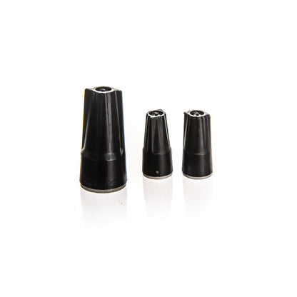 A view of the wire nuts included with the 2-zone Sprinkland preassembled sprinkler manifold with Weathermatic SB threaded valves, PVC construction, and silicone-filled waterproof wire nuts.