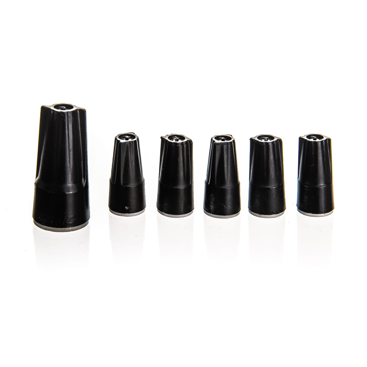 a full view of the silicone filled wire nuts that are included with the 5-zone Sprinkland preassembled sprinkler manifold with Weathermatic SB threaded valves, PVC construction, and silicone-filled waterproof wire nuts.