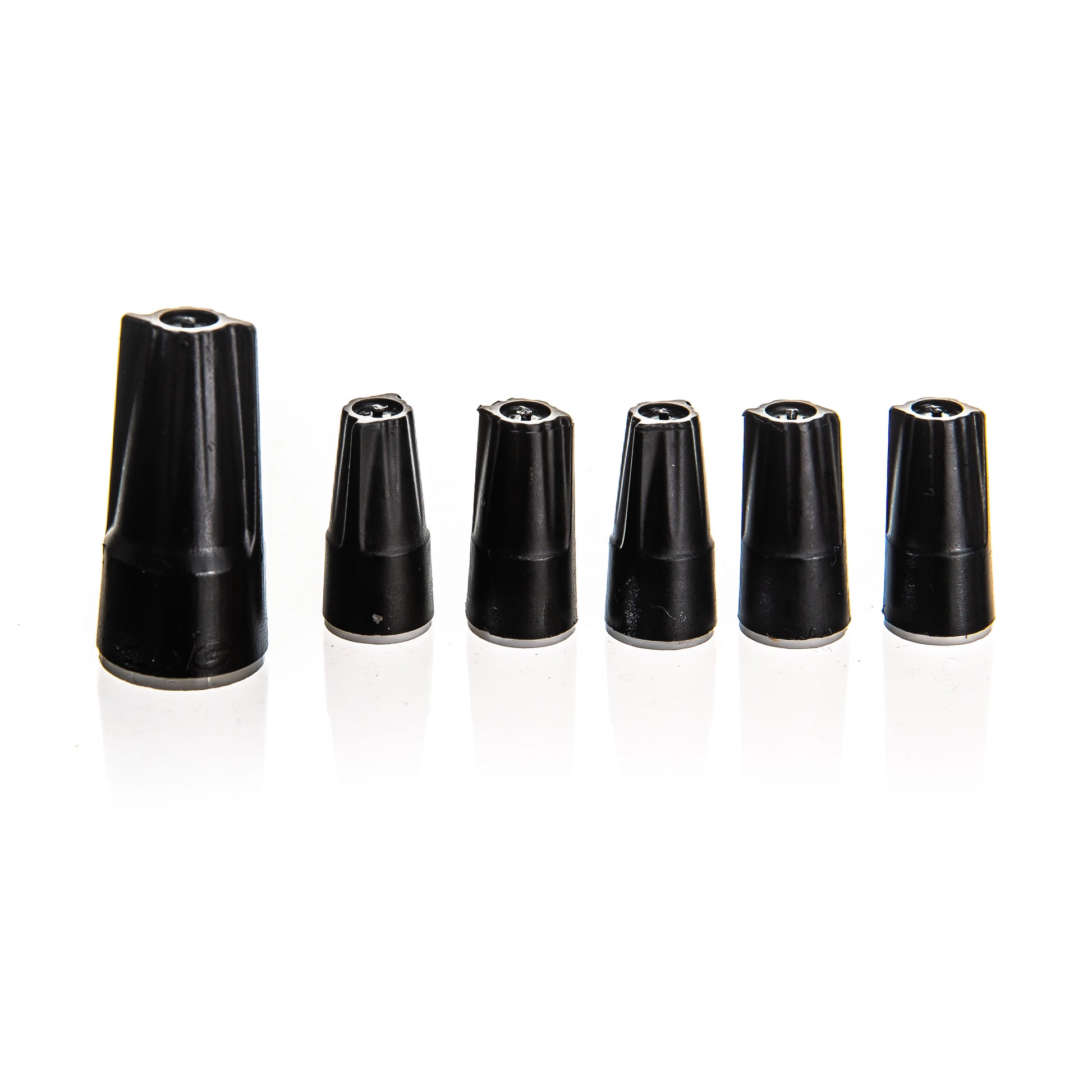 a full view of the silicone filled wire nuts that are included with the 5-zone Sprinkland preassembled sprinkler manifold with Weathermatic SB threaded valves, PVC construction, and silicone-filled waterproof wire nuts.