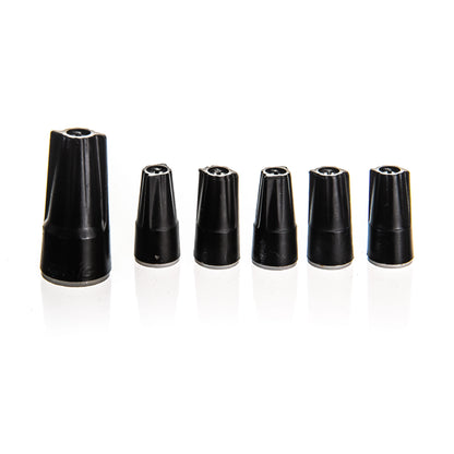 a full view of the silicone filled wire nuts that are included with the 5-zone Sprinkland preassembled sprinkler manifold with Weathermatic SB threaded valves, PVC construction, and silicone-filled waterproof wire nuts.