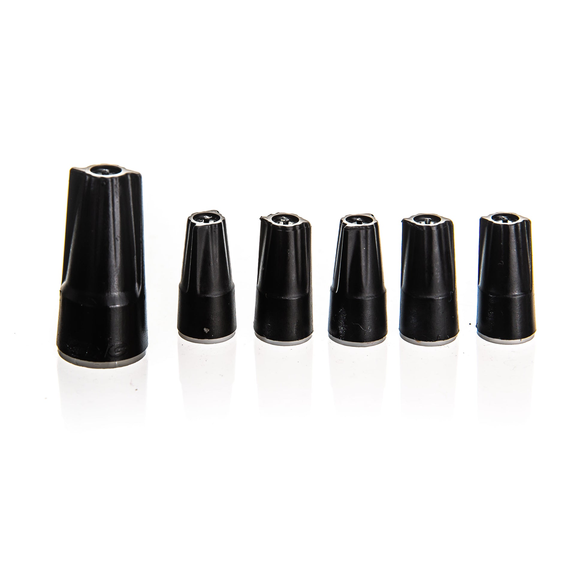 A full view of the wire nuts included with the 5-Zone Complete Manifold with Rain Bird® DVF Valves with included silicone filled wire nuts. 